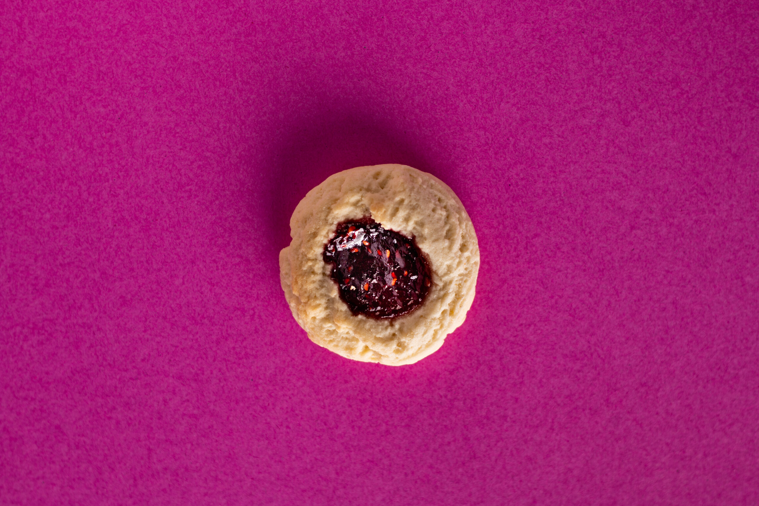 Raspberry thumbprint cookie Angels pastries